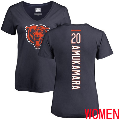 Chicago Bears Navy Blue Women Prince Amukamara Backer NFL Football #20 T Shirt